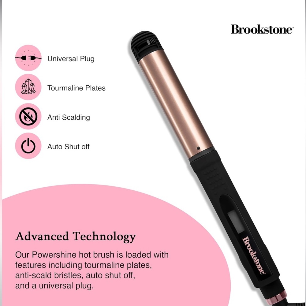 Brookstone Powershine Pro Technology 2-in-1 Styler Curling Iron Flat Iron - Picture 3 of 6